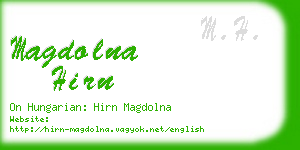 magdolna hirn business card